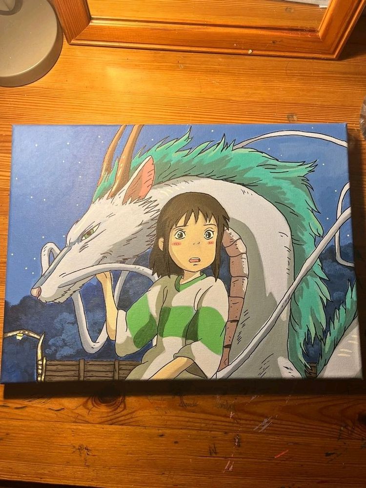 Studio Ghibli Painting On Canvas