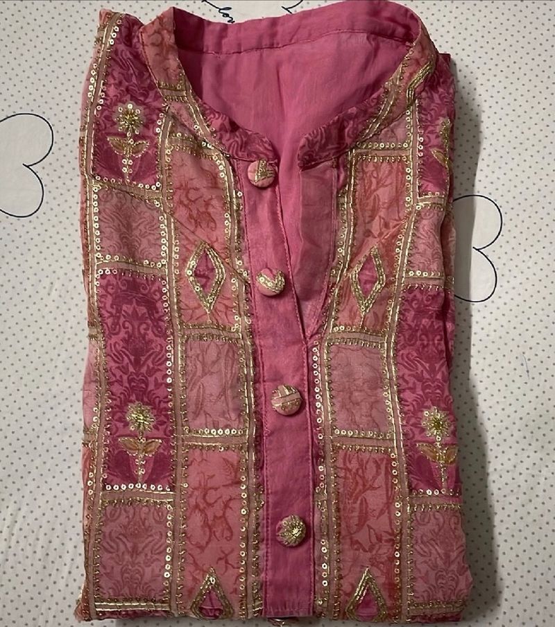 Designer Almost New Organza Silk Kurti