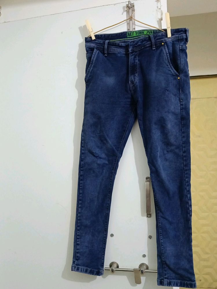 Men Denim Navy Blue Jeans