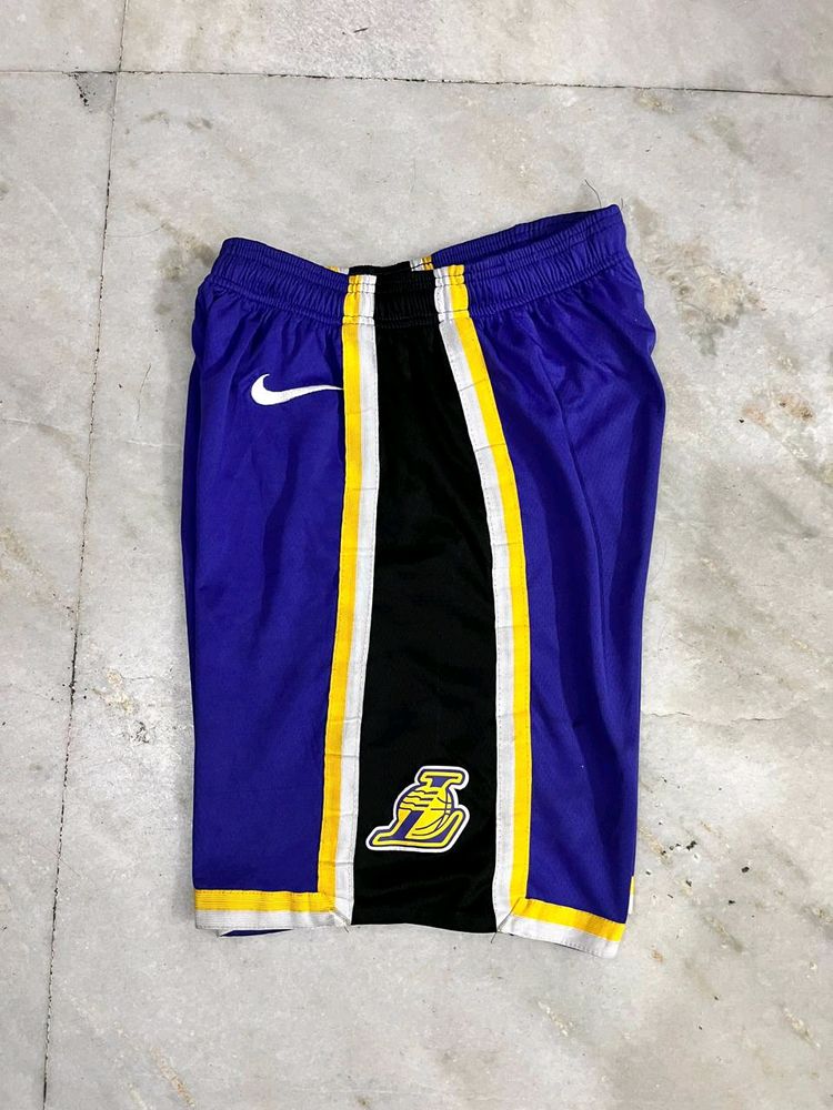 LAKERS NIKE PURPLE NBA BASKETBALL SHORTS