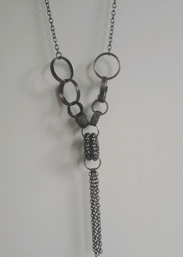 Necklace - Modern Metal Statement Piece