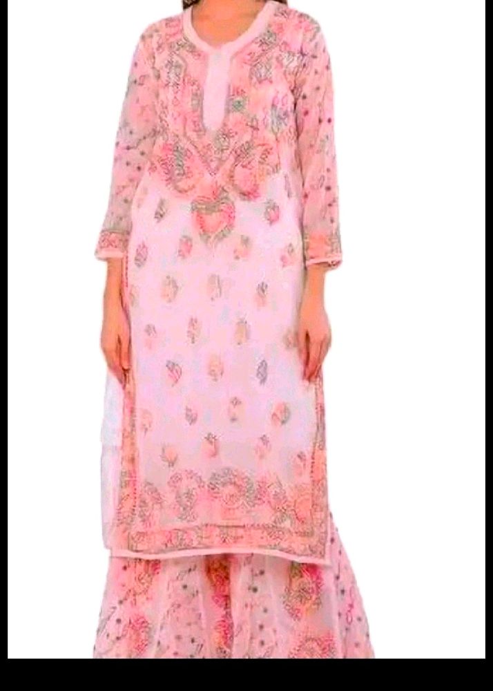 Chickenkari Kurta N Shrara Set