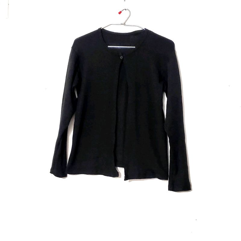 Black Open Front Jacket Shrug