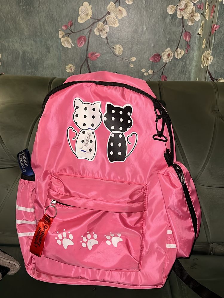 Pink Kitty Bagpack