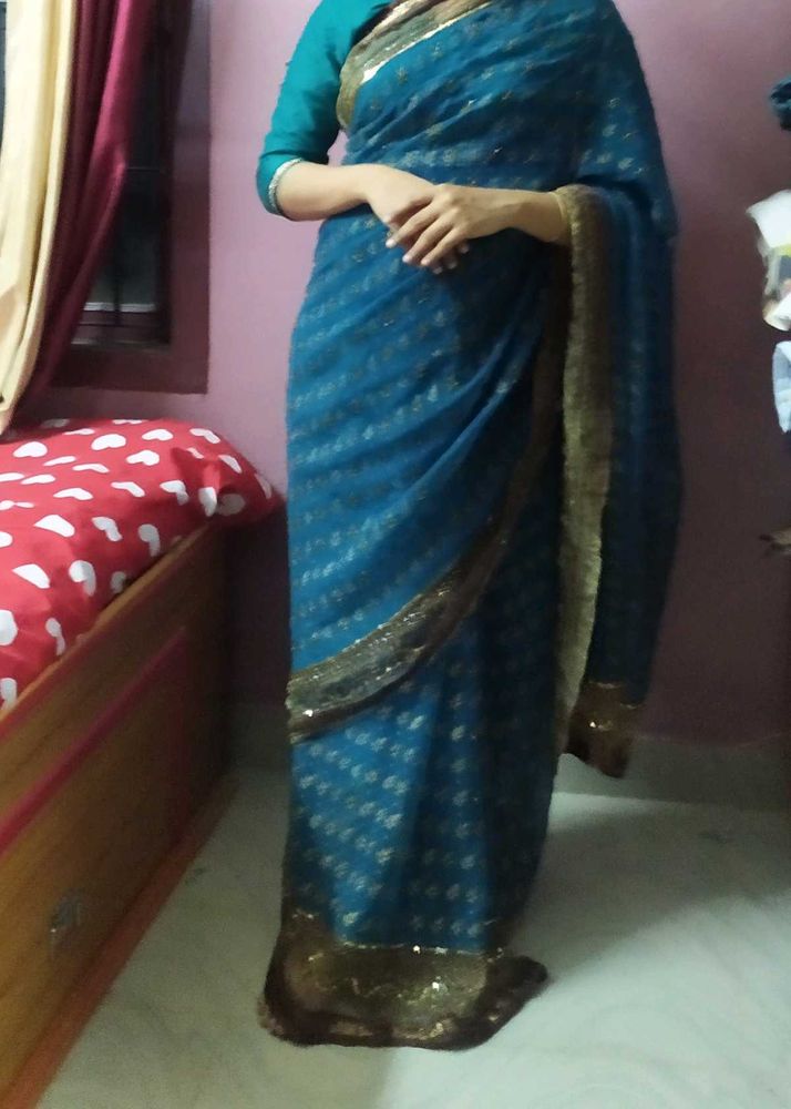 Sea Green Saree