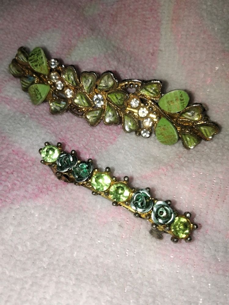Combo Of 2 Green Hair Clips