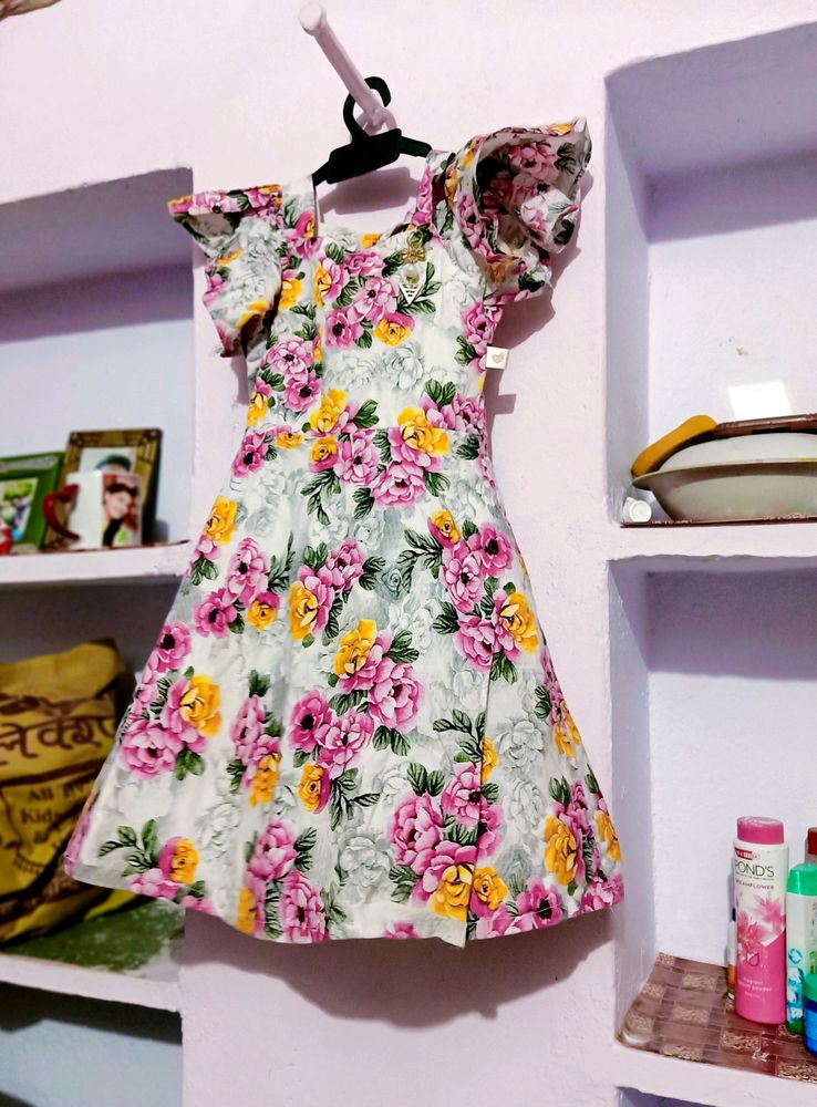 Girl's Cotton Frock 👌😍💗