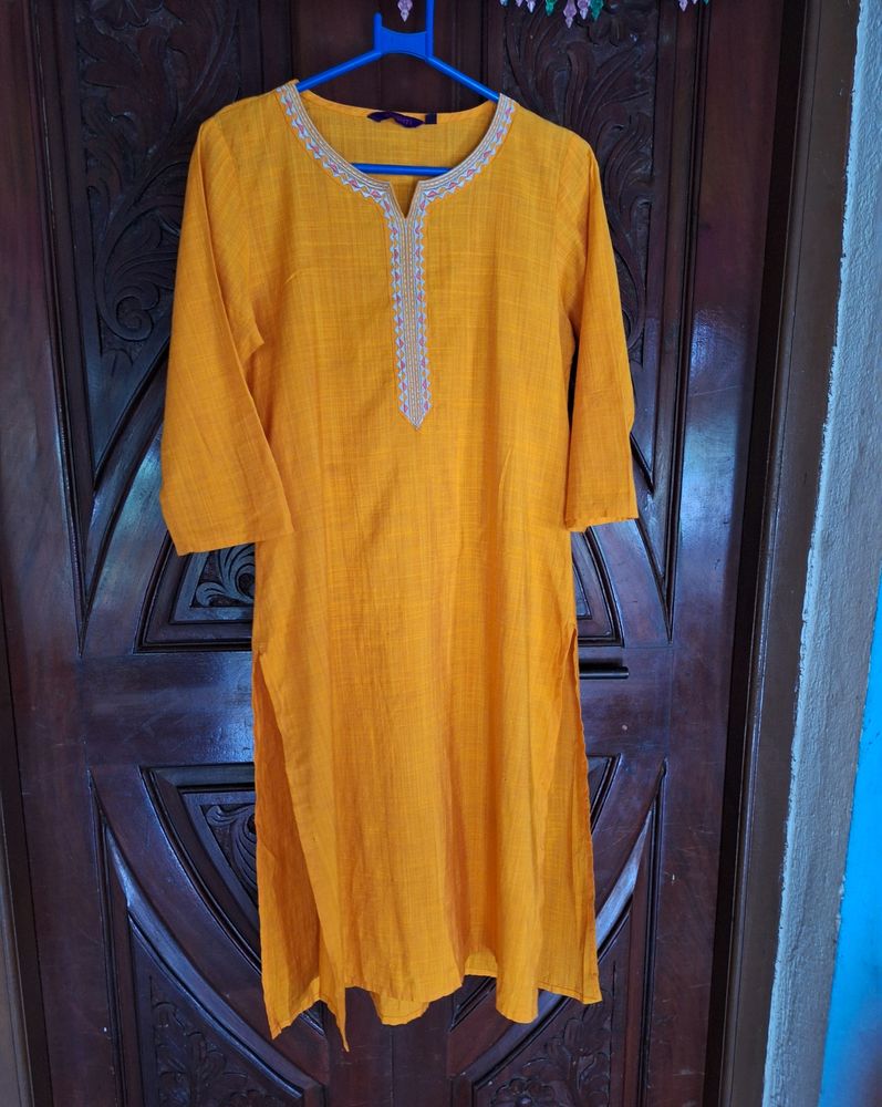 Mango Color Kurta