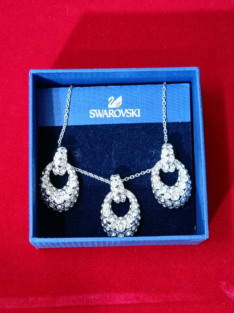 Swarovski Women Rarely Pierced Necklace & Earrings