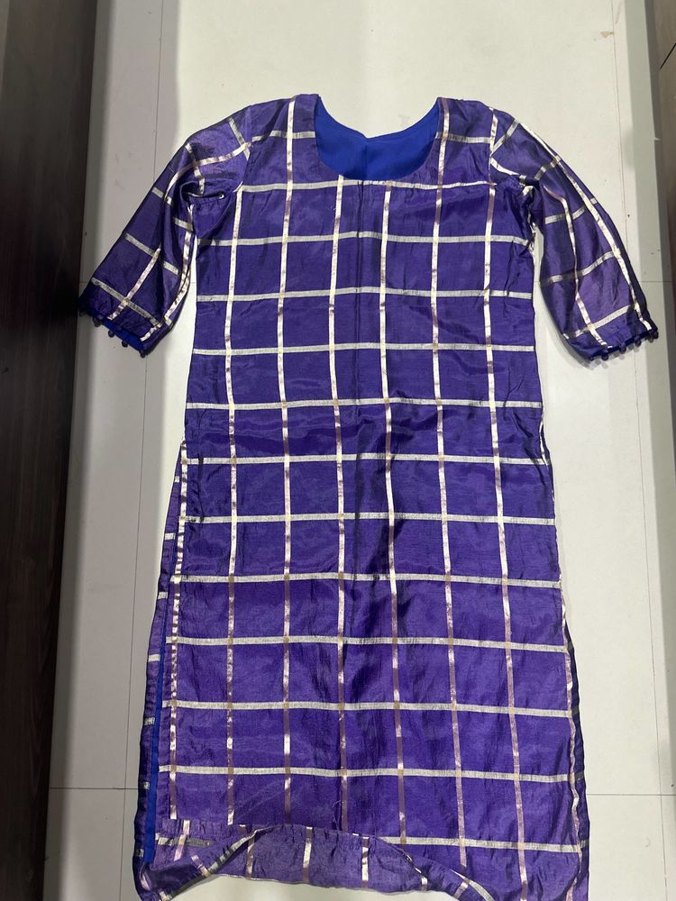 Violet Ladies Cheques Dress Kurta