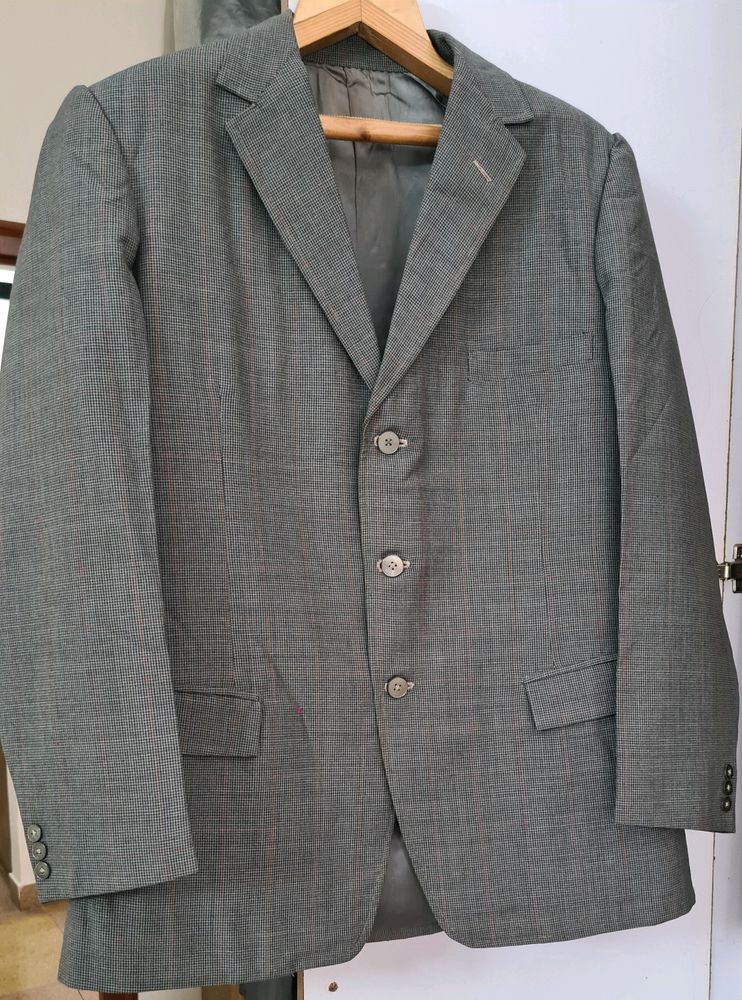 Grey checked Terrywool Blazer for men