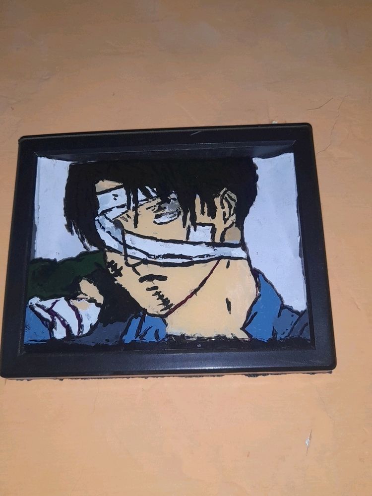 Levi Ackerman Glass Painting Manga Aot