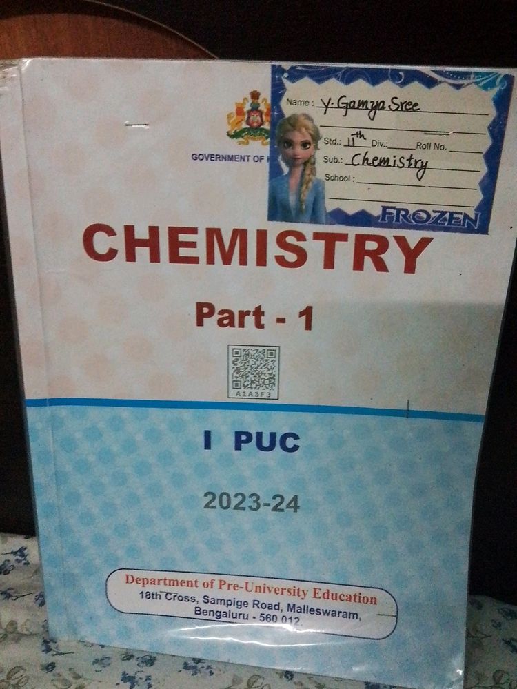 11th Class, Chemistry Textbook (Part 1), Ncert