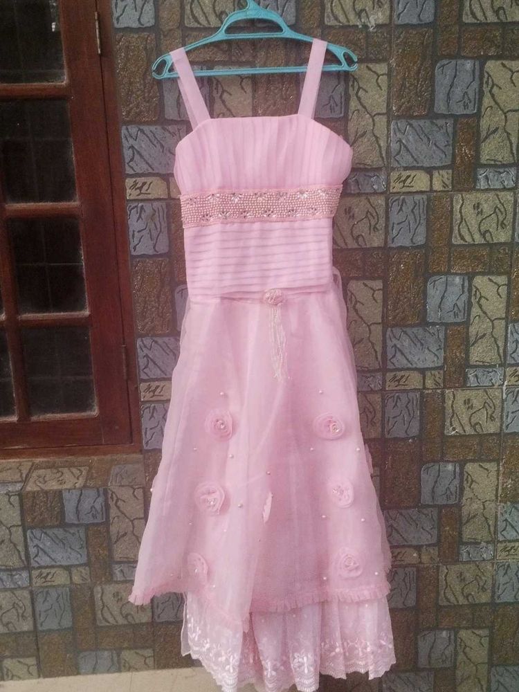 A Beautiful Baby Pink Princess Gown