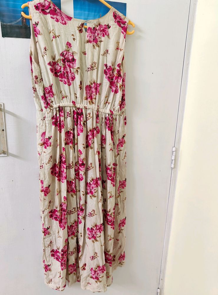 Maxi Dress XL Size Floral Print