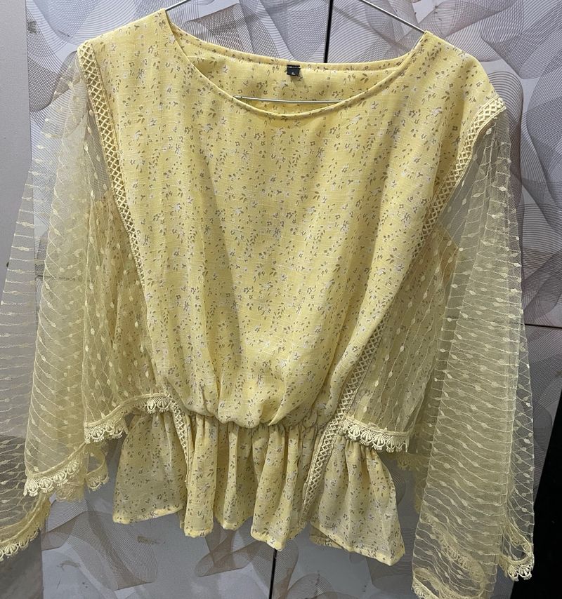 Yellow Floral Top