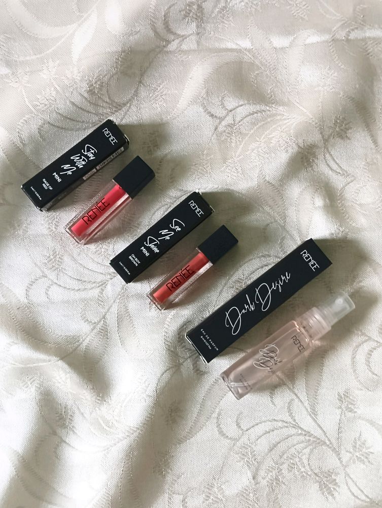 RENEE Combo Of 1 Lipstick, 1gloss & Perfume