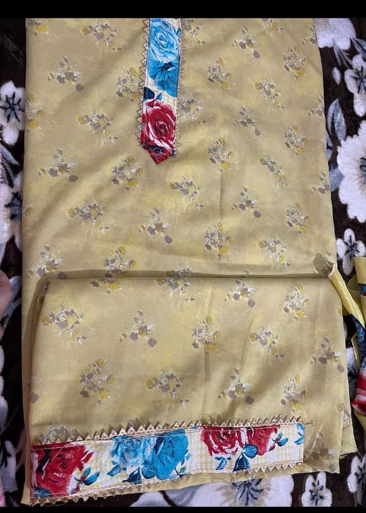 @180 Rs Only Unstiched Suit With Dupatta