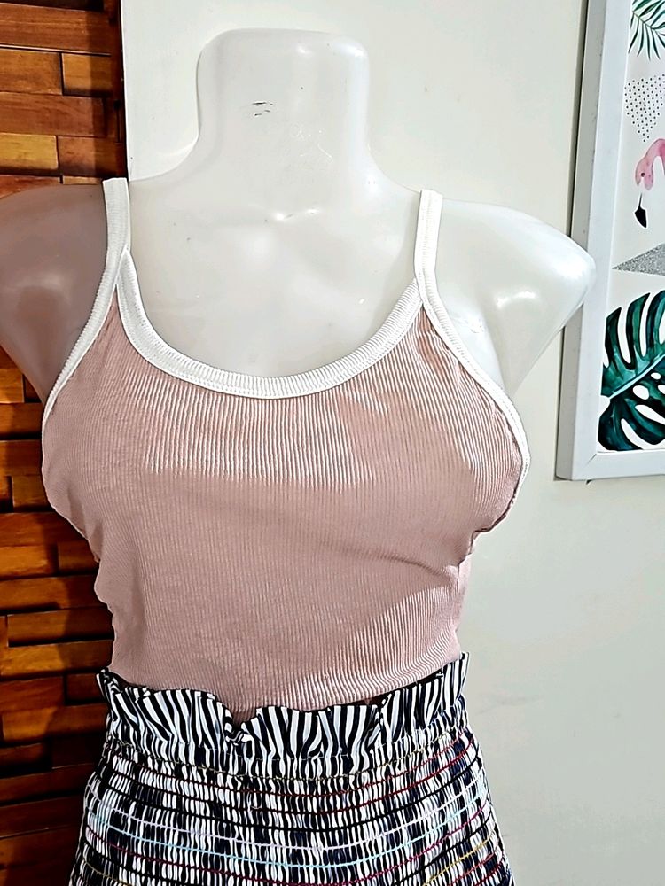 New Shein Pink Bodysuit With Pressbutton