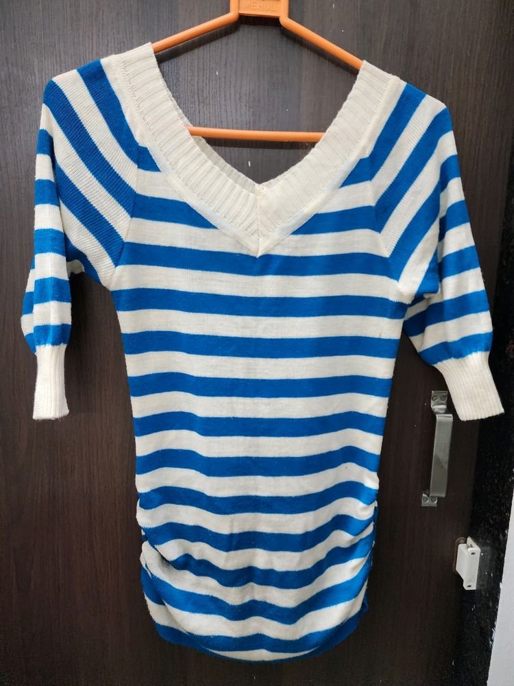 Blue Striped Sweater