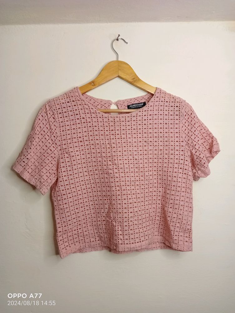 Pink Colour Casual Top (Girl' s)