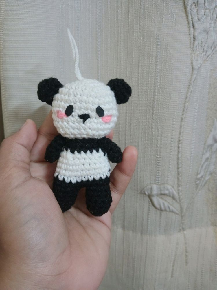 Crochet Panda Keychain 💗🐼