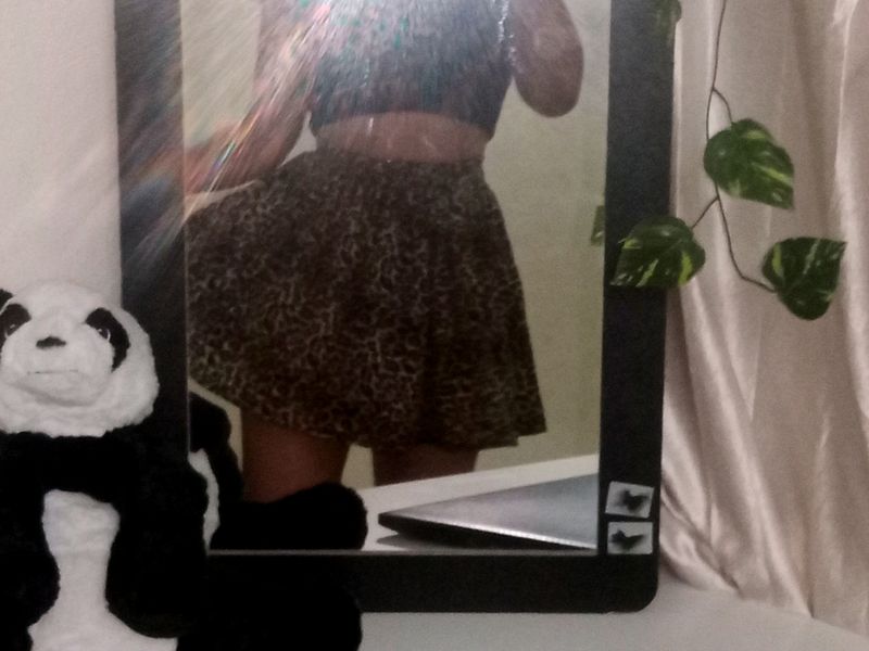 Cheetah print skirt