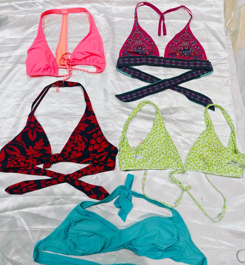 Combo Of 5 Branded Halter Neck Bra