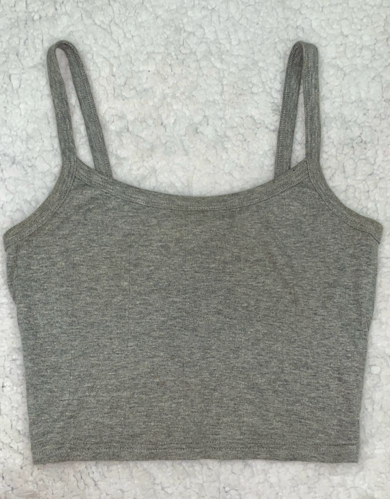 pacsun grey basic tank top