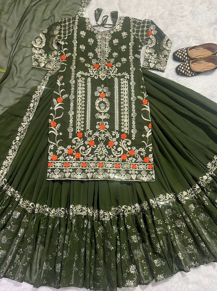 Lehenga With Kurta And Dupatta