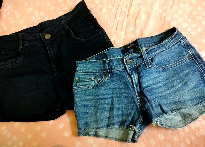 Combo Denim Shorts