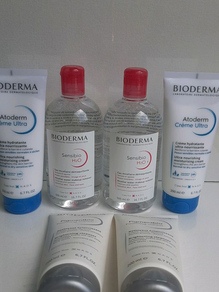 Combo Of Bioderma Facewash, Cream And Remover