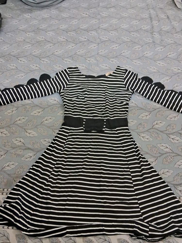 Black And White Midi Frock