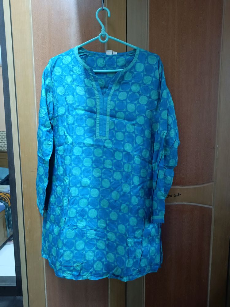 🆕132. Short Kurti Dark Cyan 🆕