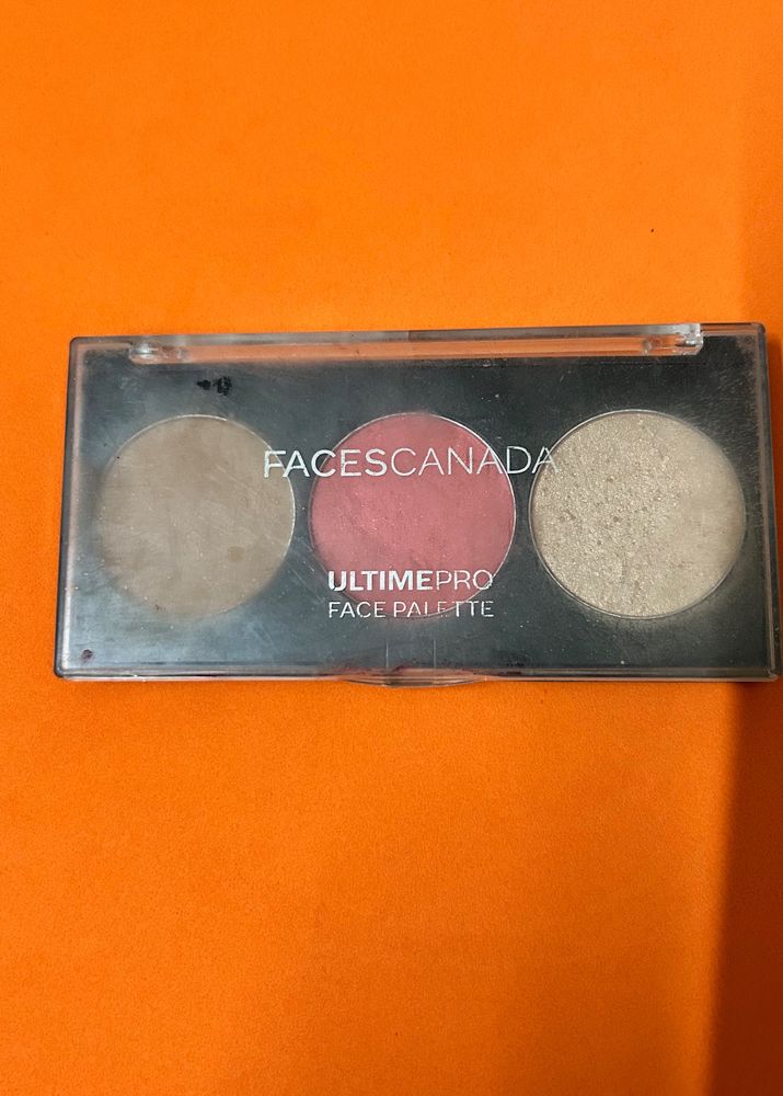 3 In 1 Contour Palette With Compact Powder