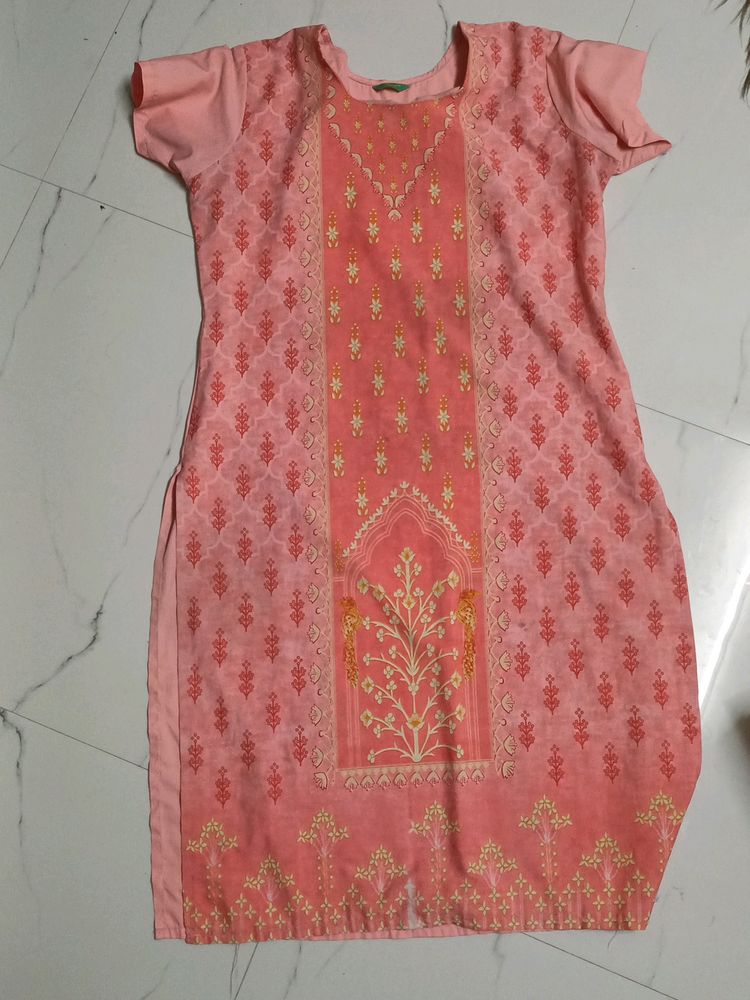 Pink Peached Kurthi Top