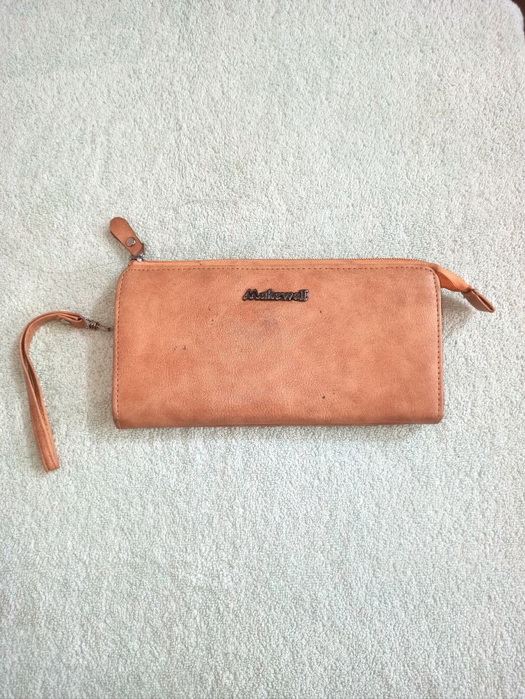 Women Peach Wallet For Daily Use