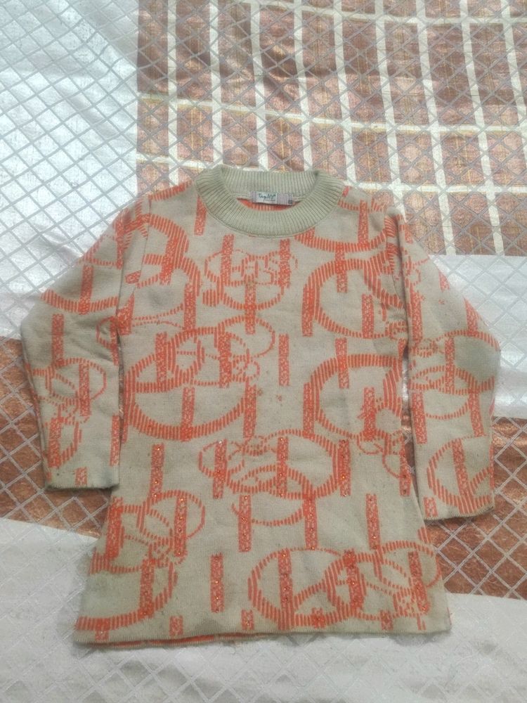 Kids Girls Long Wool Top