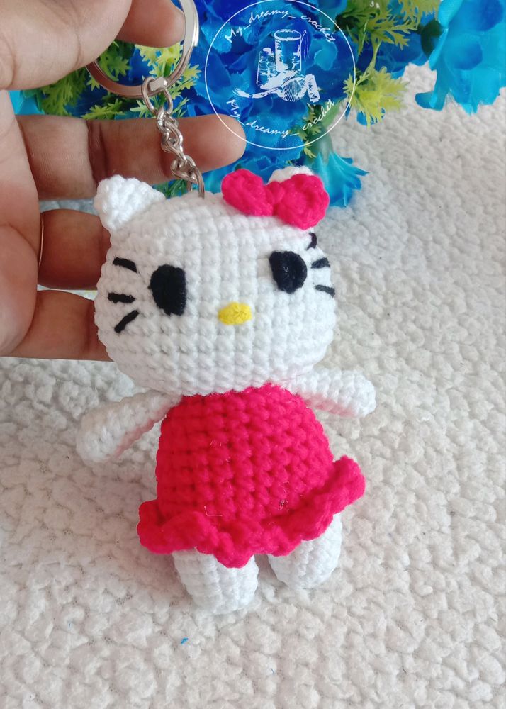 Amigurumi Hello Kitty Keychain /charm