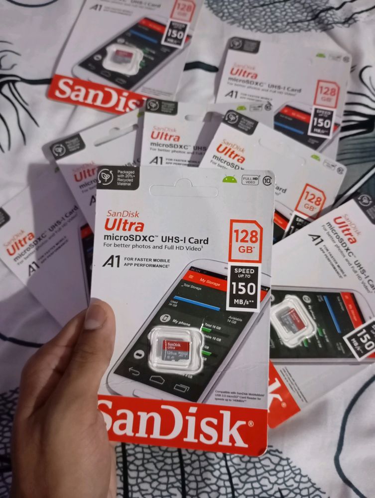 New Sandisk 128 Gb Memory Card