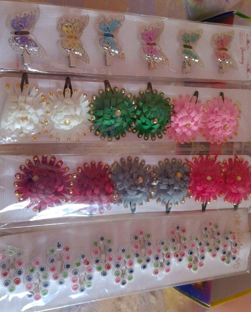 Colourful Hair Clips.