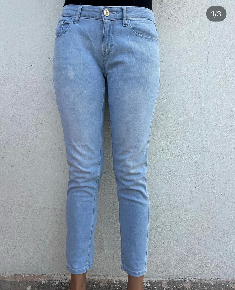 Low Waist Light Washed Denim