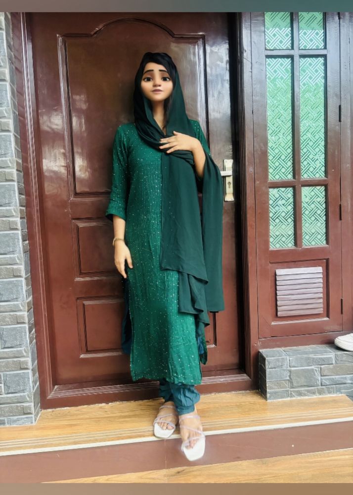 Kurta3set Party Wear 💚