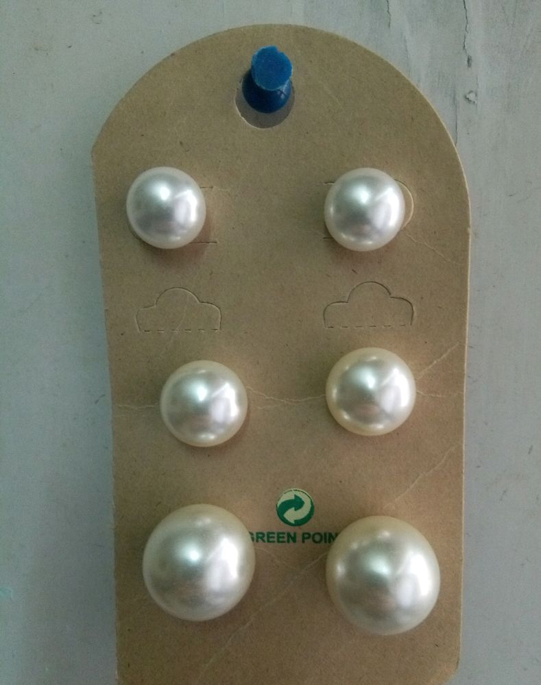 Pearl Studs (Earrings) 3 Pairs