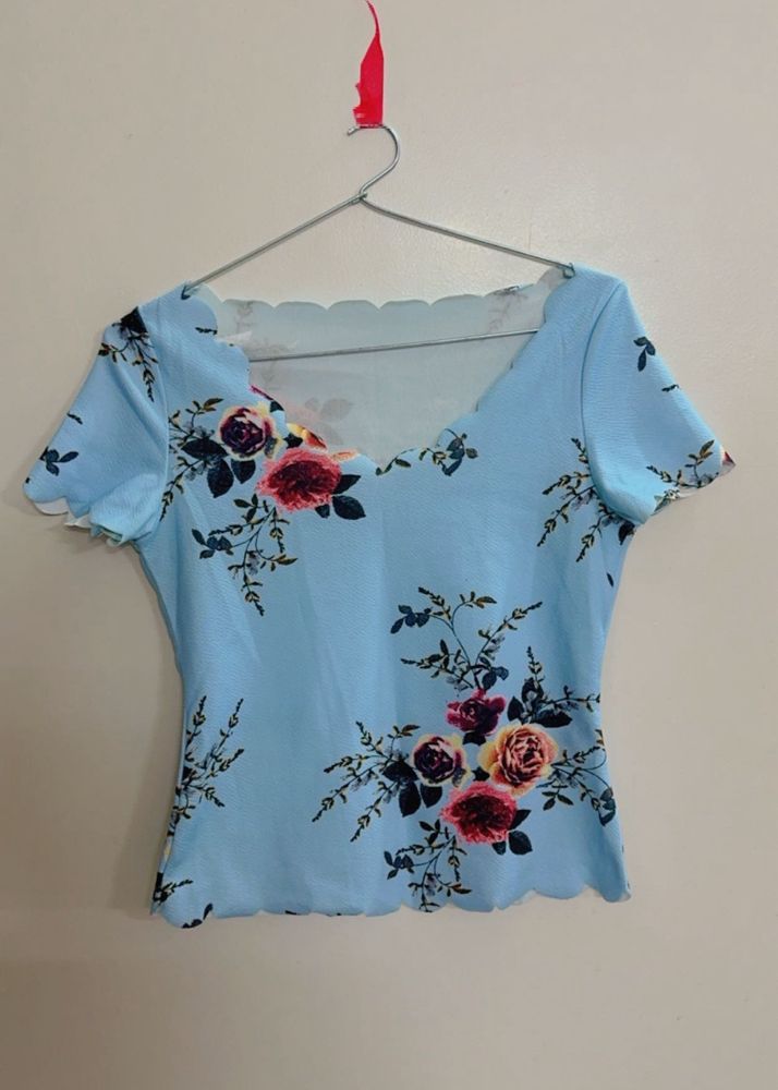 Blue Summer Casual Top