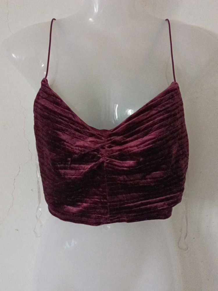 VELVET CROP TOP