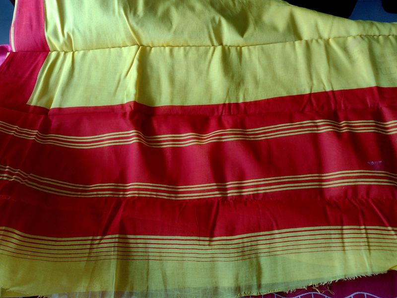 Red & Yellow Saree For Women