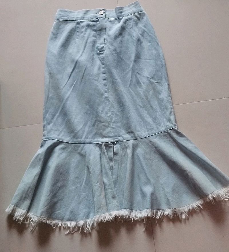 Mermaid Denim Skirt