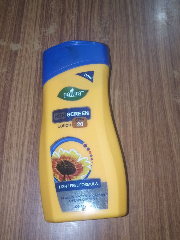 New Natura Sunscreen