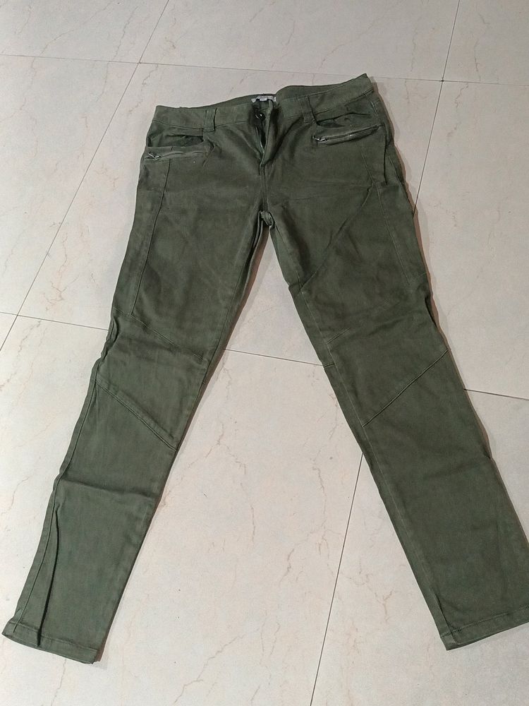 Olive Green Denim